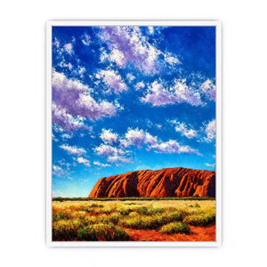 desert rock mountain landscape colorful sky canvas wall art