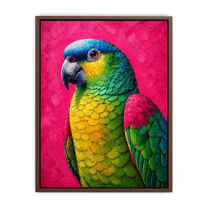 colorful parrot painting wall art tropical vibrant bird canvas decor