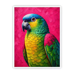 colorful parrot painting wall art tropical vibrant bird canvas decor