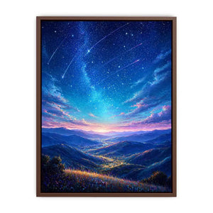 starry valley landscape wall art dreamy night sky canvas decor