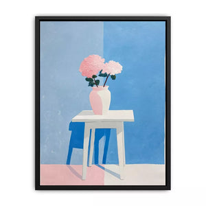 minimalist pastel floral vase painting canvas wall art modern scandinavian decor for bedroom living room USA