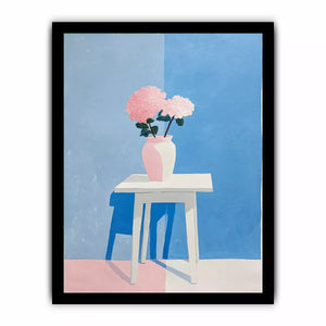 minimalist pastel floral vase painting canvas wall art modern scandinavian decor for bedroom living room USA