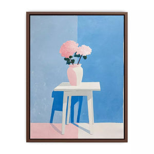 minimalist pastel floral vase painting canvas wall art modern scandinavian decor for bedroom living room USA