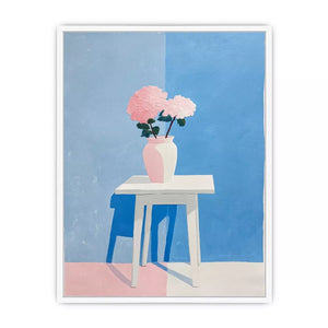 minimalist pastel floral vase painting canvas wall art modern scandinavian decor for bedroom living room USA