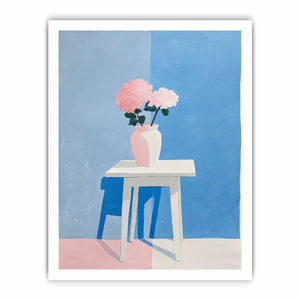 minimalist pastel floral vase painting canvas wall art modern scandinavian decor for bedroom living room USA