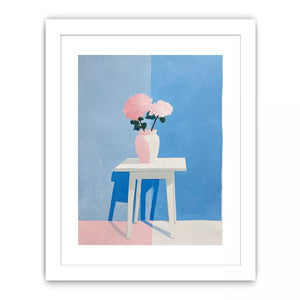 minimalist pastel floral vase painting canvas wall art modern scandinavian decor for bedroom living room USA