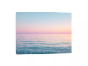 Minimalist pastel ocean sunset seascape canvas wall art