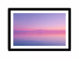 Minimalist Coastal Ocean Wall Art – Pastel Sunset Canvas Print