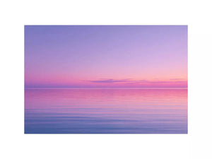Minimalist Coastal Ocean Wall Art – Pastel Sunset Canvas Print