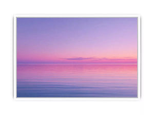Minimalist Coastal Ocean Wall Art – Pastel Sunset Canvas Print