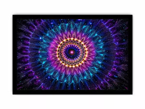 Cosmic Mandala Wall Art | Sacred Geometry Psychedelic Canvas