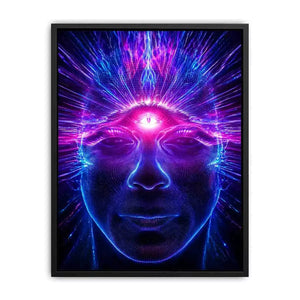 Third Eye Awakening Wall Art | Spiritual Energy Psychedelic Canvas