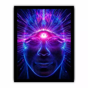 Third Eye Awakening Wall Art | Spiritual Energy Psychedelic Canvas