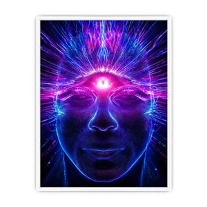 Third Eye Awakening Wall Art | Spiritual Energy Psychedelic Canvas