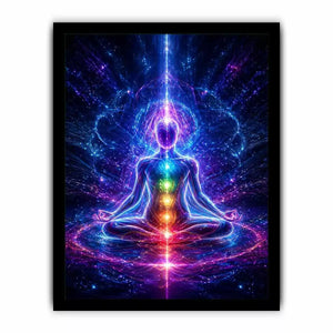 Meditation Energy Wall Art | Chakra Spiritual Cosmic Canvas