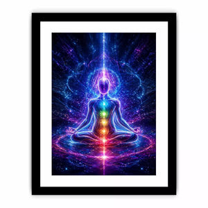Meditation Energy Wall Art | Chakra Spiritual Cosmic Canvas