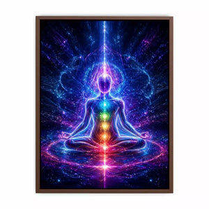 Meditation Energy Wall Art | Chakra Spiritual Cosmic Canvas