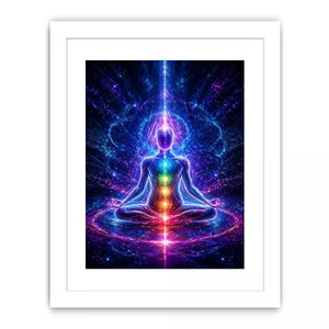 Meditation Energy Wall Art | Chakra Spiritual Cosmic Canvas