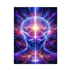 Cosmic Brain Wall Art | Mind Expansion Psychedelic Canvas