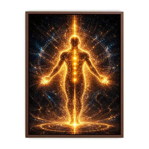 Golden Energy Wall Art | Spiritual Awakening Light Canvas