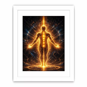 Golden Energy Wall Art | Spiritual Awakening Light Canvas