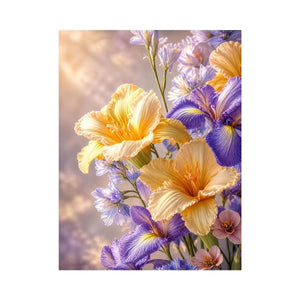 Lavender Petal Glow premium canvas wall art for modern home decor.