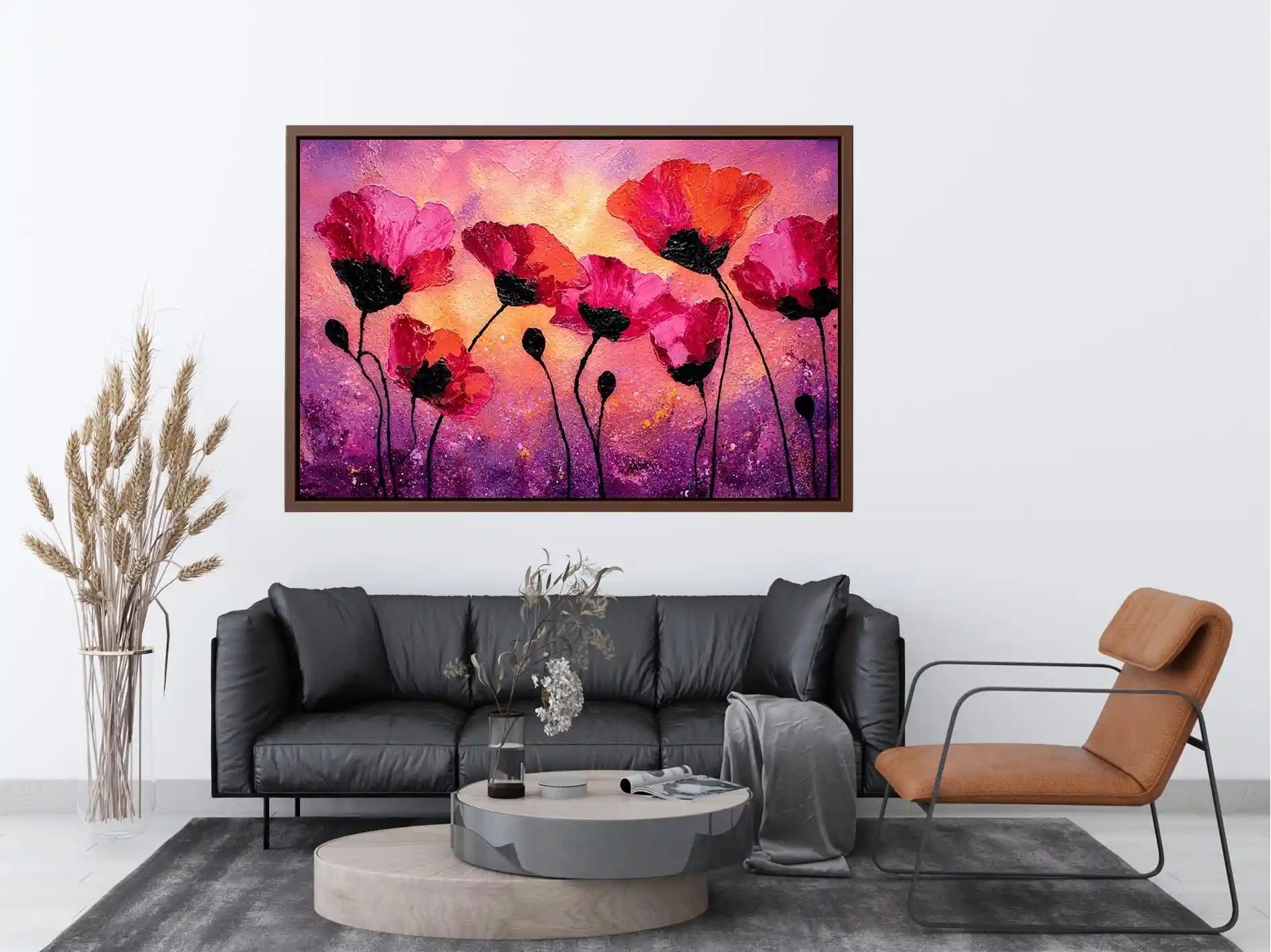 Blushed Petal Symphony premium canvas wall art for modern home decor.