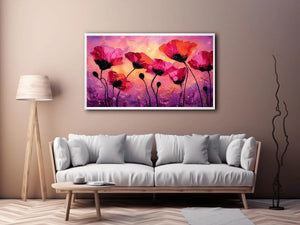 Blushed Petal Symphony premium canvas wall art for modern home decor.