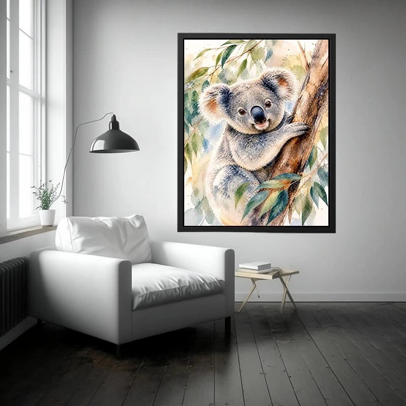 Soft Eucalyptus Haven premium canvas wall art for modern home decor.