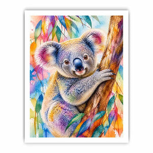 Rainbow Eucalyptus Dream premium canvas wall art for modern home decor.