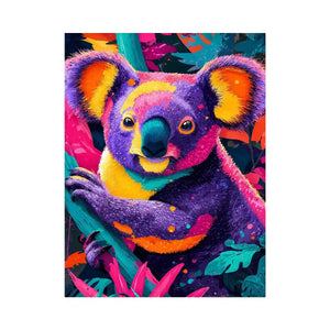 Neon Jungle Spirit premium canvas wall art for modern home decor.
