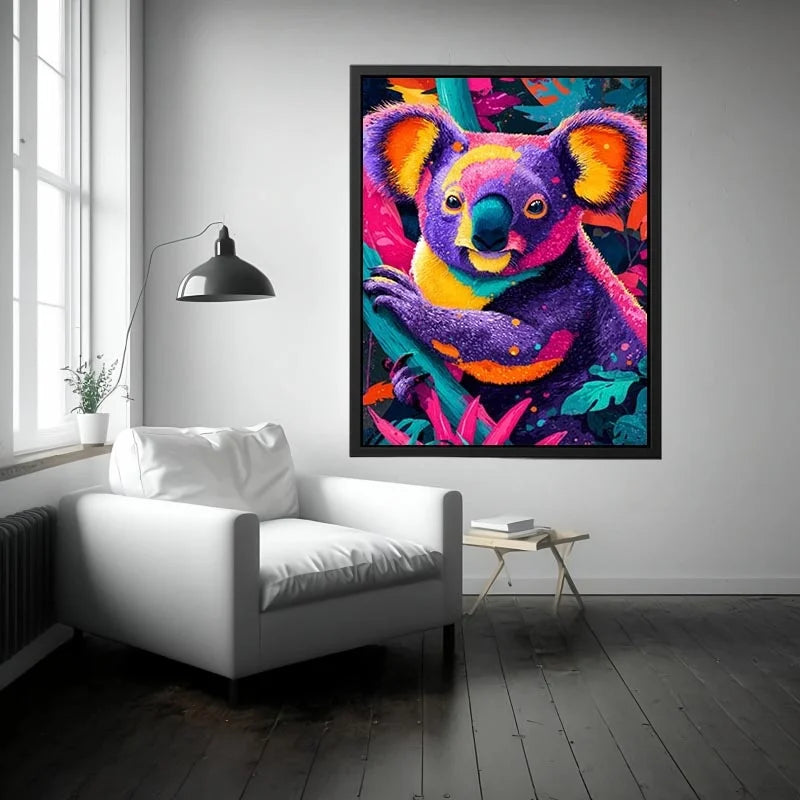 Neon Jungle Spirit premium canvas wall art for modern home decor.