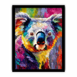 Prismatic Koala Muse premium canvas wall art for modern home decor.