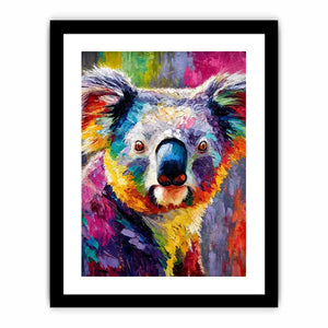 Prismatic Koala Muse premium canvas wall art for modern home decor.
