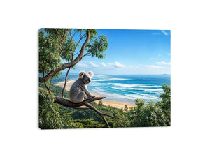 Coastal Dream Koala premium canvas wall art for modern home decor.