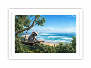Coastal Dream Koala premium canvas wall art for modern home decor.