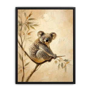 Neutral Harmony Koala premium canvas wall art for modern home decor.