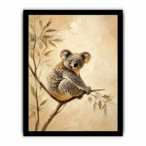 Neutral Harmony Koala premium canvas wall art for modern home decor.