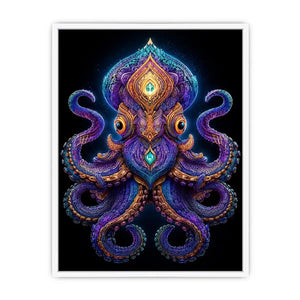 Intricate celestial octopus artwork with glowing psychedelic patterns and cosmic symbolism