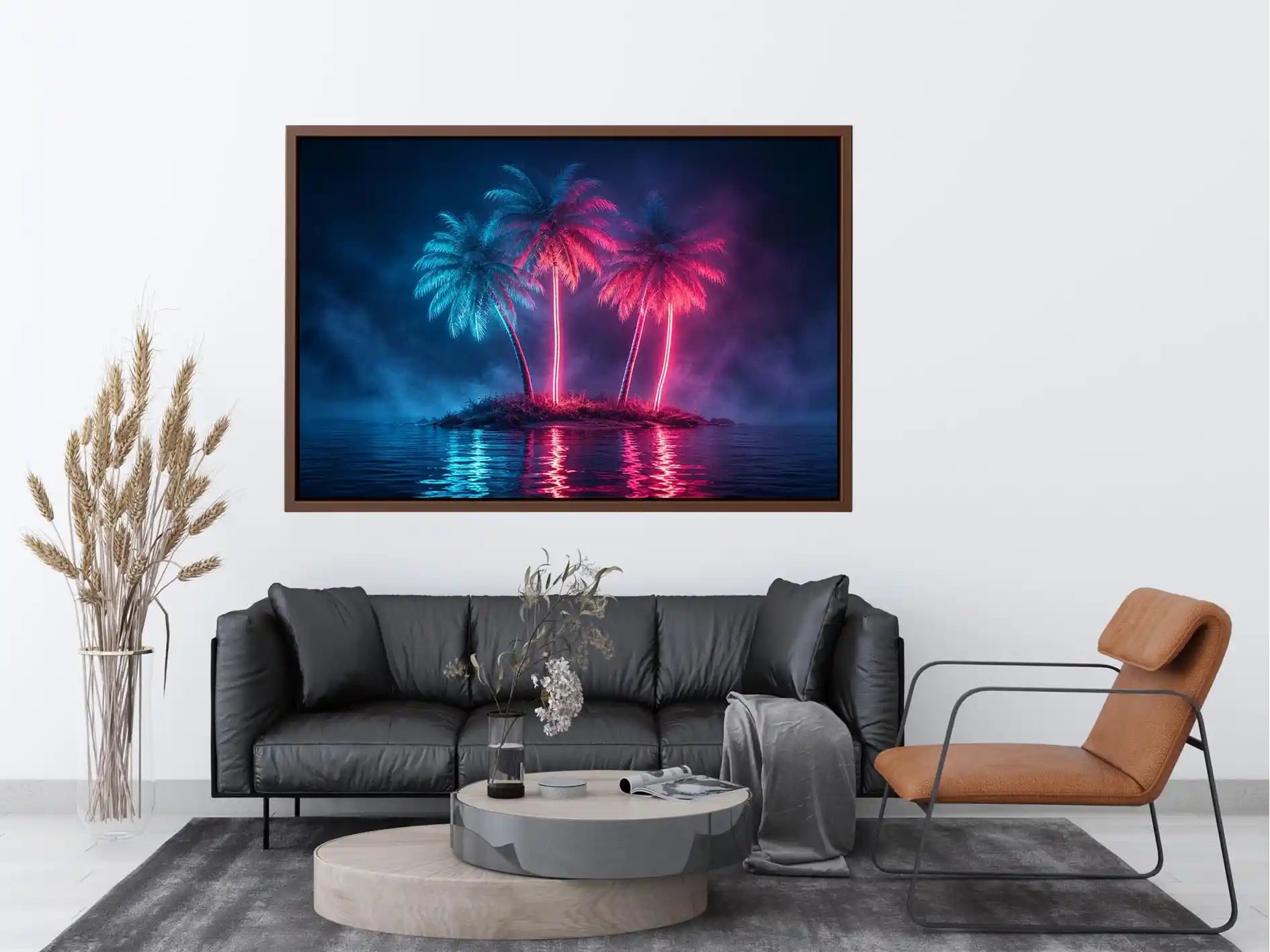 Neon Tide canvas art for modern luxury decor.