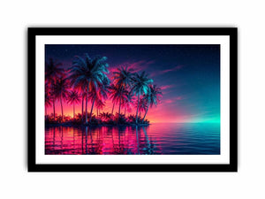 Electric Oasis canvas art for modern luxury decor.