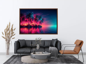 Electric Oasis canvas art for modern luxury decor.