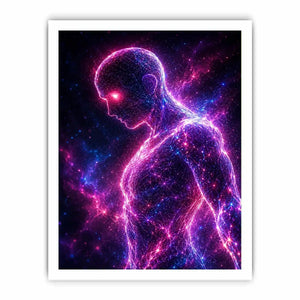 Neural Glow canvas art for modern luxury decor.