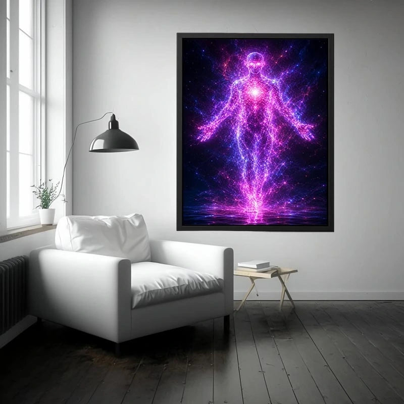 Quantum Ascension canvas art for modern luxury decor.