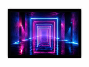 Infinite Neon canvas art for modern luxury decor.