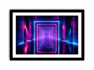 Infinite Neon canvas art for modern luxury decor.