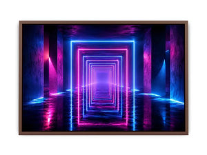 Infinite Neon canvas art for modern luxury decor.