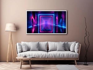Infinite Neon canvas art for modern luxury decor.