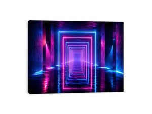 Infinite Neon canvas art for modern luxury decor.