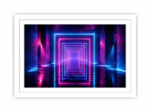 Infinite Neon canvas art for modern luxury decor.